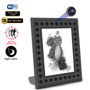 720P HD Photo Frame Wi-Fi Hidden Camera  with PIR Motion Detection WF-720PFC